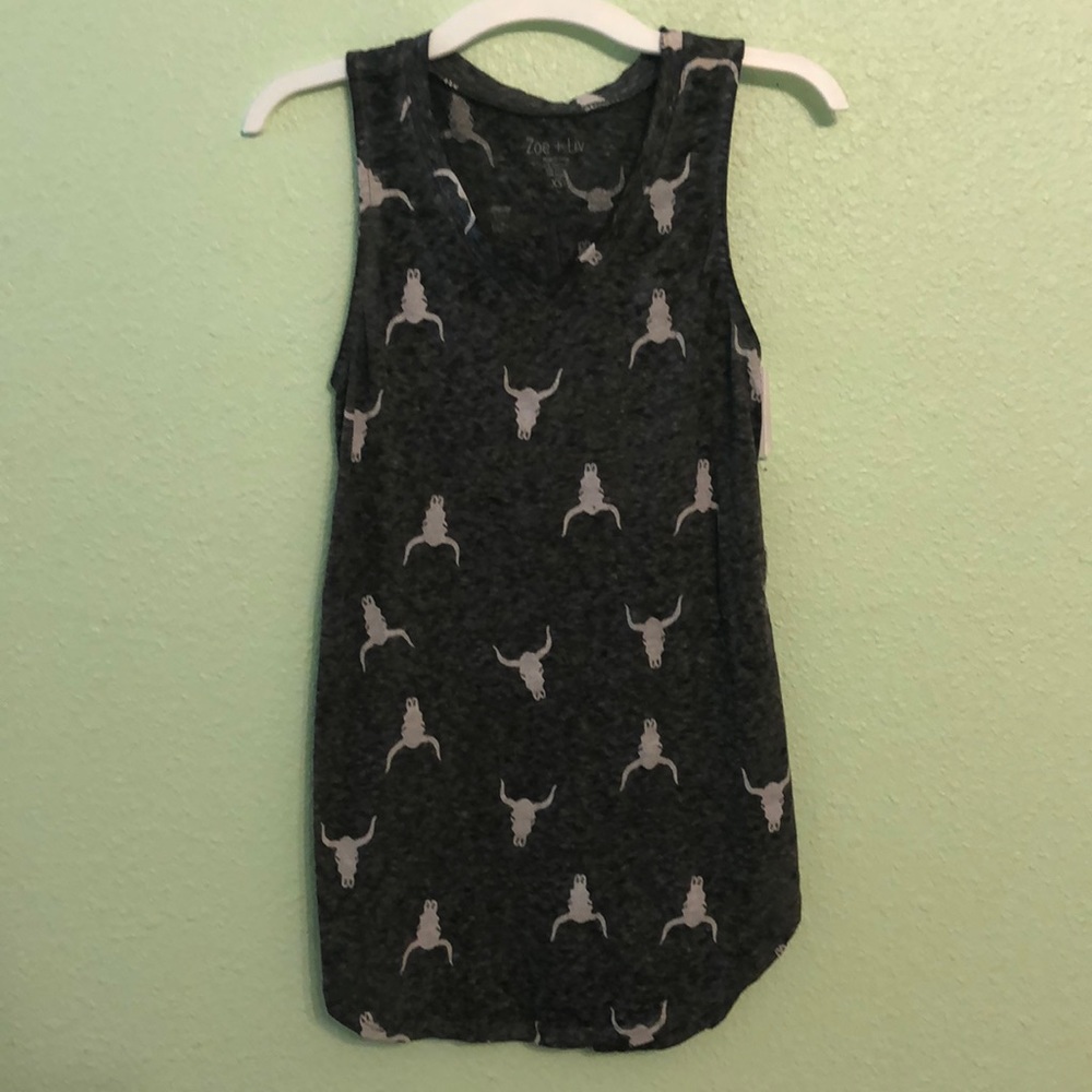 Country patterned tank style shirt